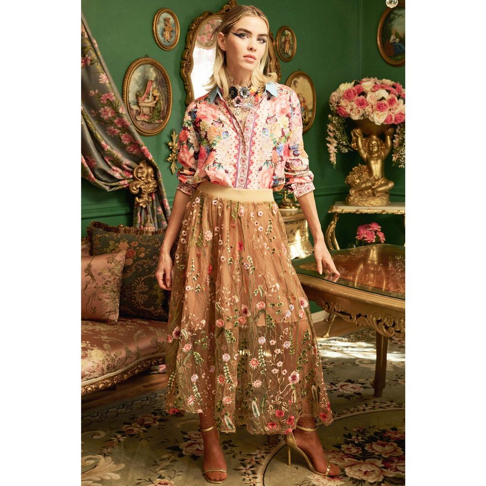 Aratta Burnt Copper Size XL Crafted Field Skirt